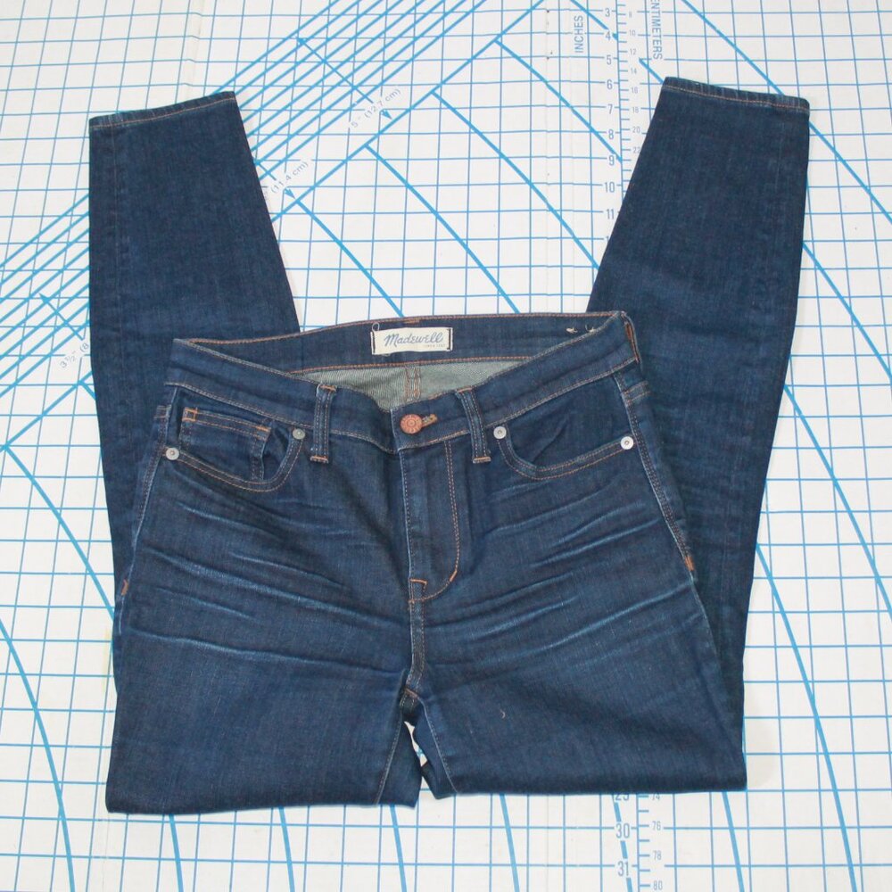 Madewell High Riser Skinny Dark Wash Jeans, Size 26